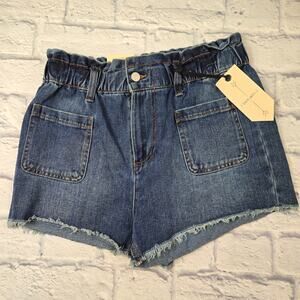 NWT Banjara Women's Denim Shorts Super High Rise Frayed Hem Distressed size 9/28